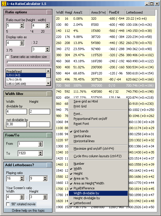 video aspect ratio calculator